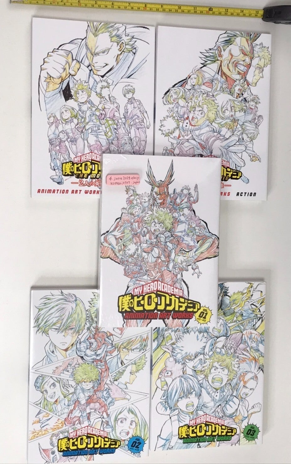 My Hero Academia Animation Art Works book vol 1 2 3 two hero 5 set boku no anime