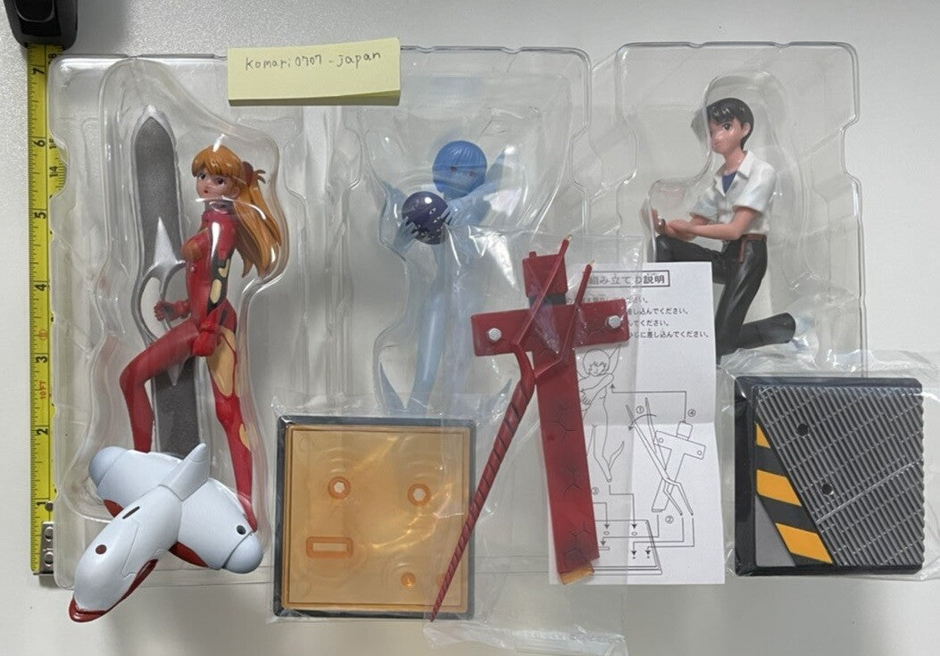 the end of evangelion figure rei ayanami lilith asuka shinji 3 set anime rare