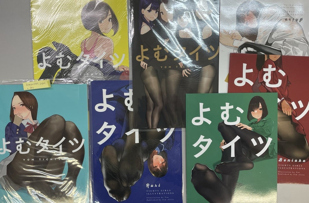 Yom Tights DOUJIN illustration book 7 color set japan girl art miru anime illust