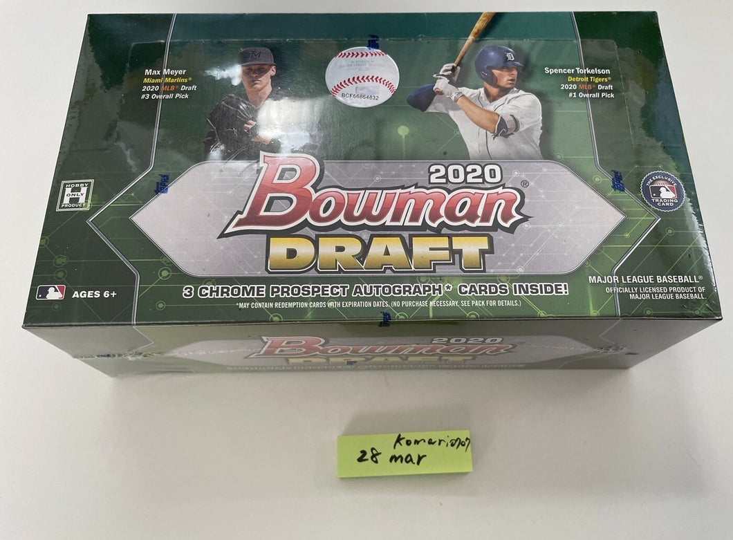 2020 Bowman Draft Jumbo baseball box factory Sealed in 3 auto card