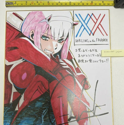 DARLING IN THE FRANXX Zero Two color print shikishi board Tanaka Shiga trigger