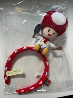 USJ Super Nintendo World Chef Toad Headband plush hair mario kinoko charactor