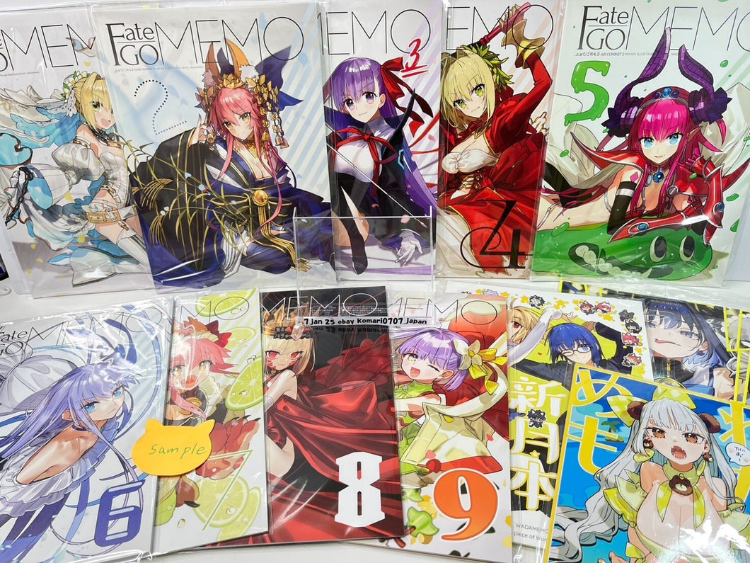 C105 WADA ARCO Fate Grand Order MEMO 1 2 3 4 5 6 7 8 9 tsuki holo art book 12set